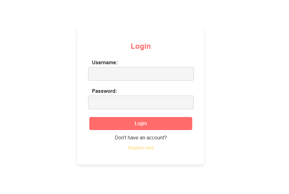 Login Page (in development)